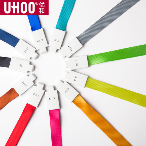 UHOO multi-style lanyard wholesale, optional colorful easy-pull buckle multi-specification metal polyester lanyard card holder