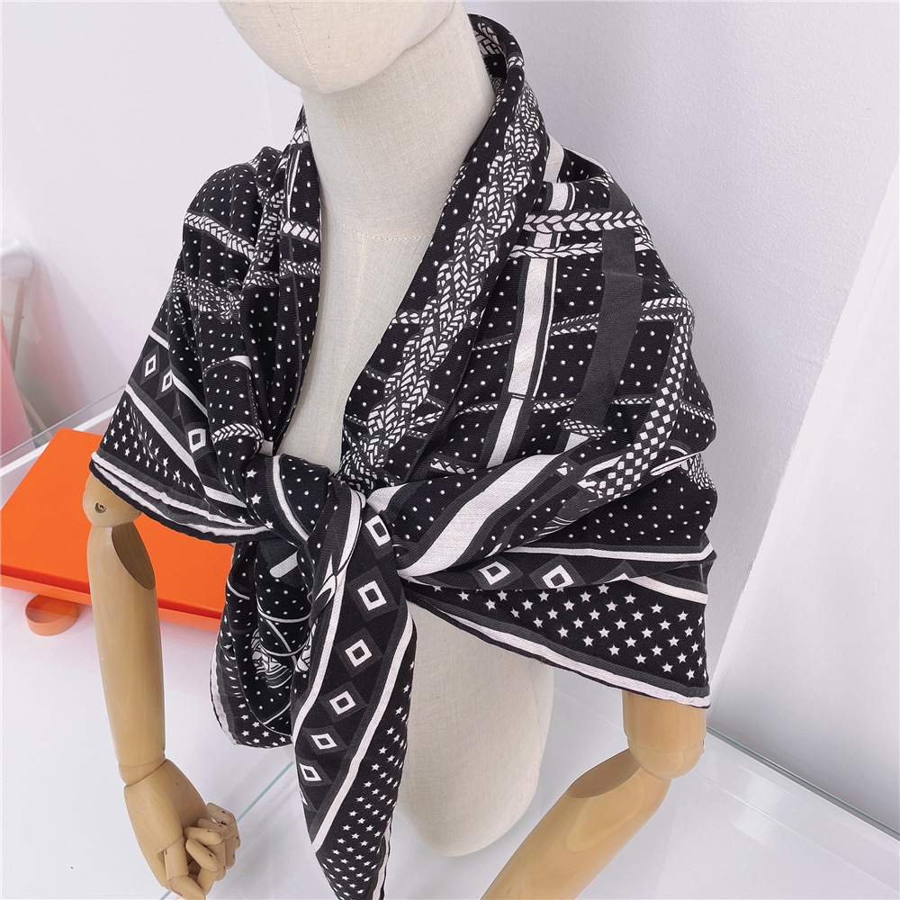 Women's Fashion Flower Imitation Cashmere Printing Shawls display picture 41