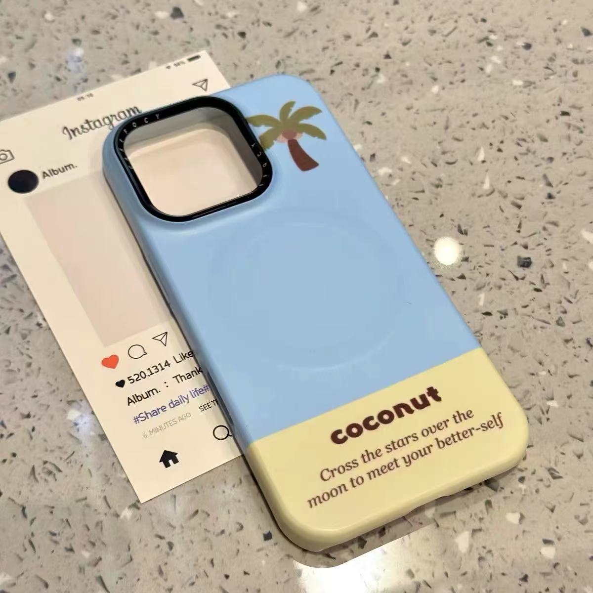 Fruta de verano de dibujos animados divertidos para Apple 16ProMax funda para teléfono móvil 15Pro estéreo 14/13 magnético 15PM