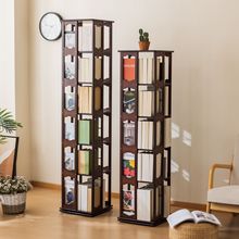 楠竹新款储物柜可360度旋转书架收纳家用书房儿童简易落地书柜批