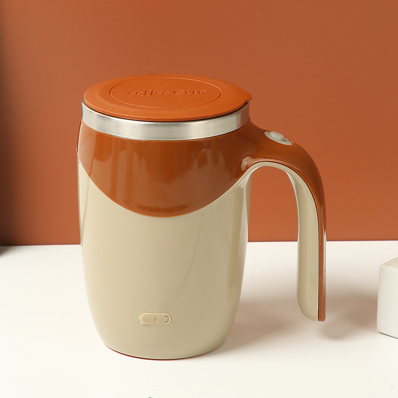 Multifuncional automático de acero inoxidable recargable taza de café perezosa de oficina de fabricación de taza rotatoria magnética