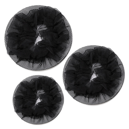 Hair net for female fashion, summer art exam, dance, hair net with flower decorations, professional hairpin, child bouncy ponytail hair pin, wholesale hair accessories