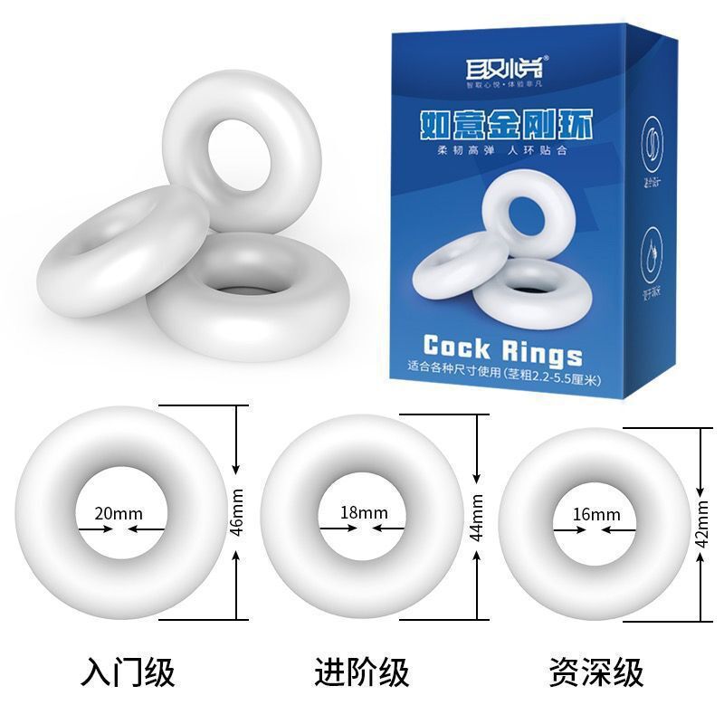 Anillo de bloqueo masculino triple restricción prepucio del pene, anillo de bloqueo para adultos. image 2
