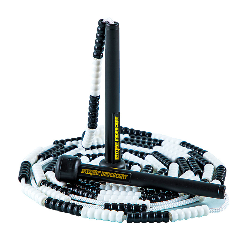 Gezhi 6118 cuerda de saltar de bambú entrenamiento deportivo para niños cuerda de saltar cuentas suaves cuerda de saltar de color longitud ajustable fácil de aprender