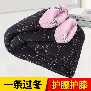New Middle-aged and Elderly Women's Cotton Pants Winter fleece-lined Thick High Waist Mother Warm Cotton Pants Women's Outer Wear Northeast