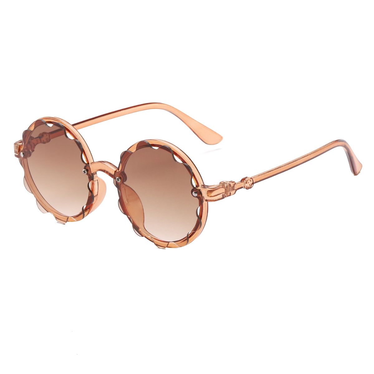 2021 nuevos niños ola océano gafas de sol moda irregular personalidad flor niños gafas de sol 8863