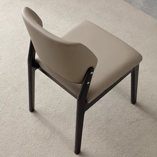Nordic solid wood dining chair for home, modern minimalist luxury hotel restaurant chair, small apartment dining table chair stool
