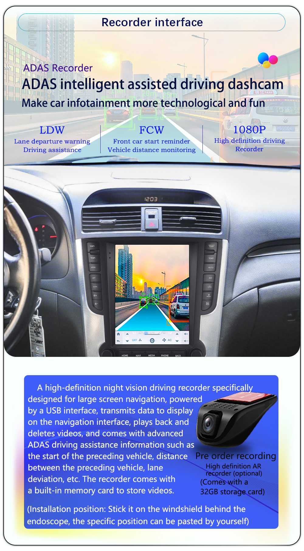 Suitable for 9.7-Inch 04-08 Acura Tl Modified Large Vertical Screen Wireless Carplay Car Navigation System