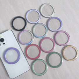 magsafe磁吸手机支架透明磁吸盘无线充磁吸圈底座磁吸环纯色彩色