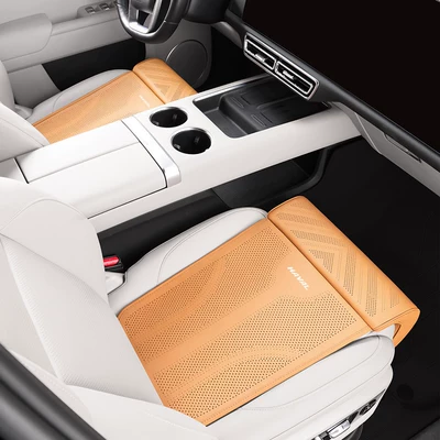 Big Dog Phevh9 Seat Extension — Seat cushion, seat cover - amber-brown-pack-of-two-extended-seat-cushionleg-rest-support