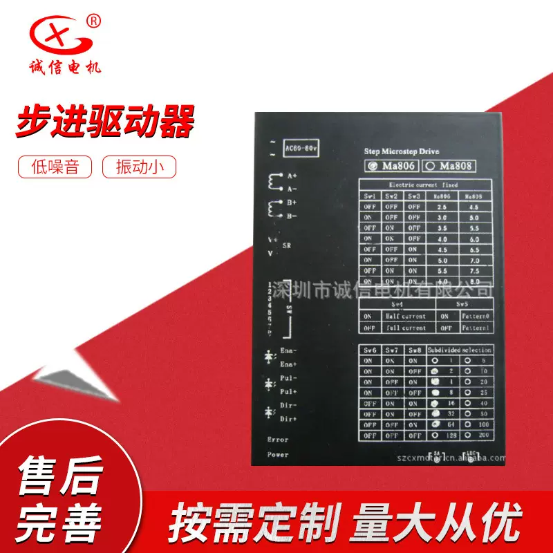 制刷设备64细分MA806,MA808 MA1108植毛机用细分型步进电机驱动器