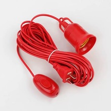 带线开关插头灯头一体化e27螺口悬挂3米5米8米10米延长线外贸出口