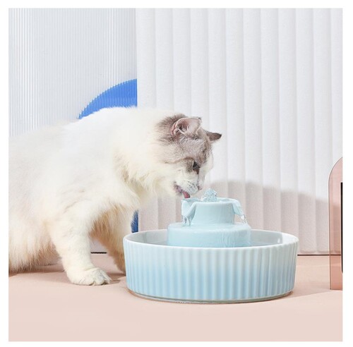 Cake Ceramics-Pet Water Dispenser Cat and Dog Water Basin Automatic Circulation Electric Water Feeder Fountain Drinking Fountain