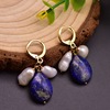 Advanced earrings from pearl, organic retro accessory, high-quality style, wholesale