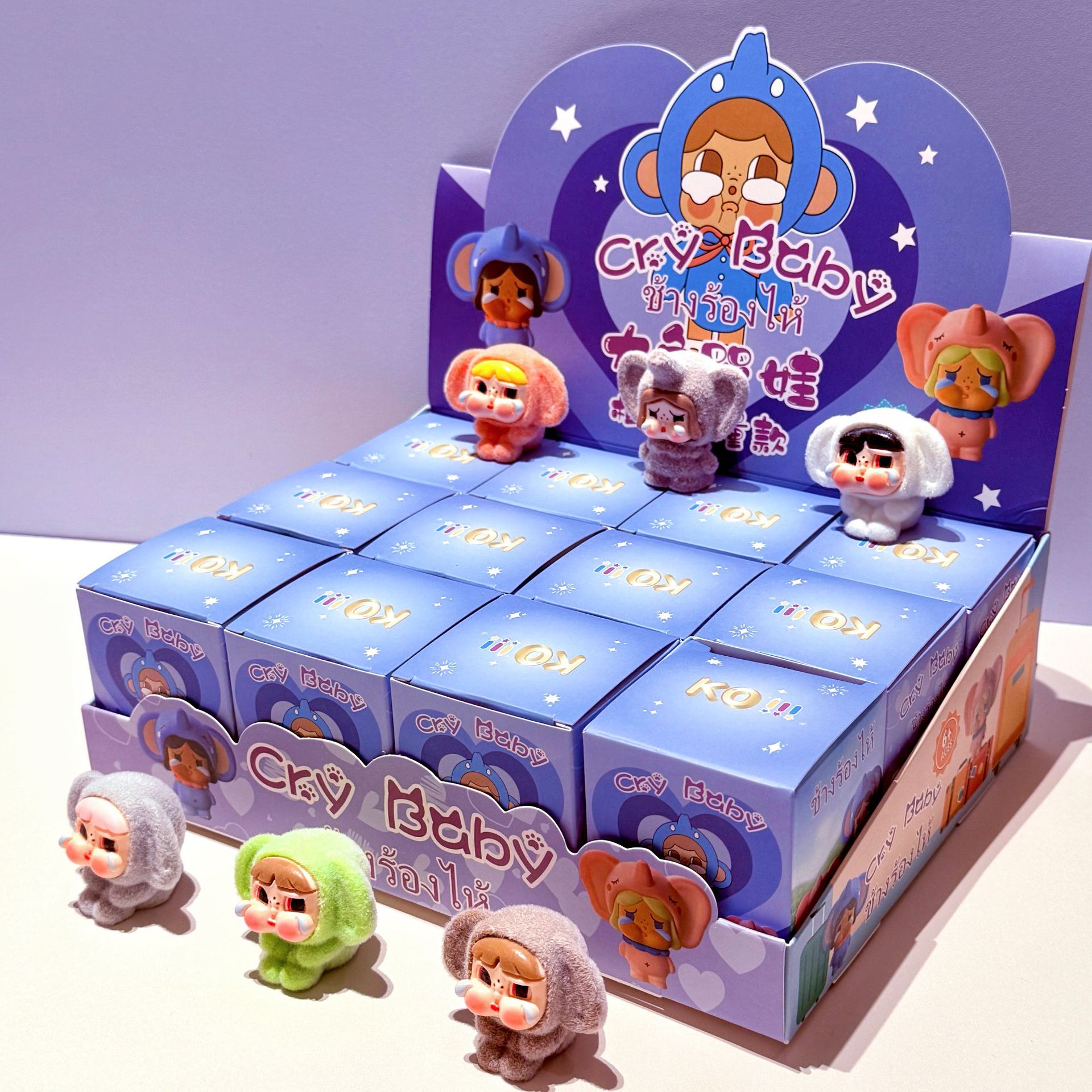 Muñeca de dibujos animados caja ciega encantadora granulares hechas a mano de la moda juegan nuevos muñecas decorativas de escritorio papelería creativa