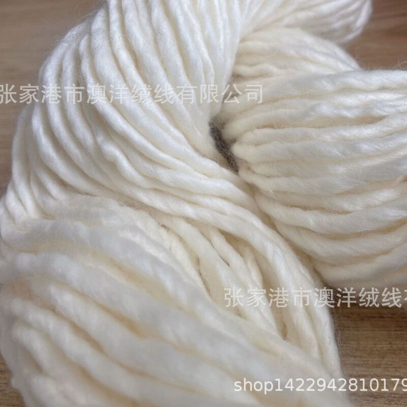 Thick wool strip ice island wool thick wool Chunky shrink-proof mernu wool white embryo hand-dyed stick needle coat Thick wool strip ice island wool thick wool Chunky shrink-proof mernu wool white embryo hand-dyed stick needle coat