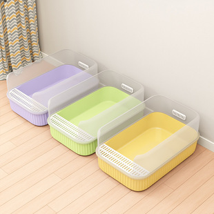 Deku semi-closed cat litter box anti-splash cat litter box oversized cat basin avocado simple open cat toilet