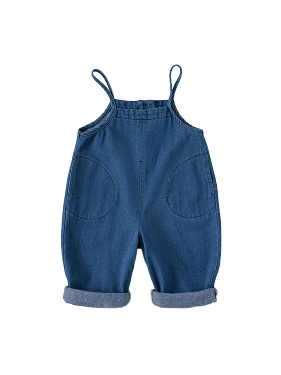 Overol Denim Reversible para Niños y Niñas, Algodón, Reversible, con Tirantes, para Primavera y Otoño image 5