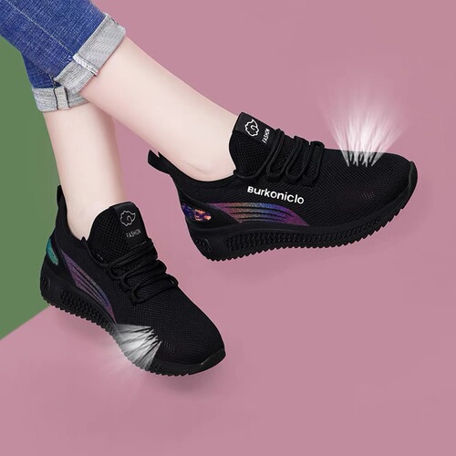 Spring  New Casual Women's Shoes Kitchen Office Mother Shoes Versatile Anti-Slip Breathable Soft Sole Middle-Aged Lady