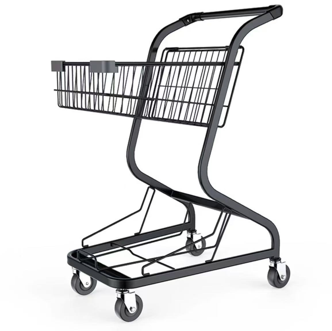 Carrito de compras de supermercado de doble capa, carrito de bar, carrito KTV, carrito rosa, máquina de muñecas.