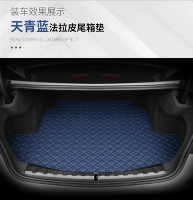 Wear-Resistant, Small Car Trunk Mat, Made | Trunk Mat - azure-blue-custom-vehicle-please-note-vin