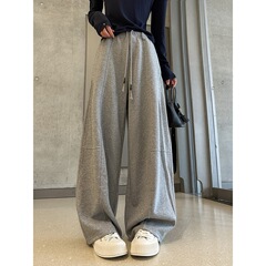 亚马逊跨境爆款女装时尚潮流百搭休闲宽松显瘦长裤女裤子阔腿裤