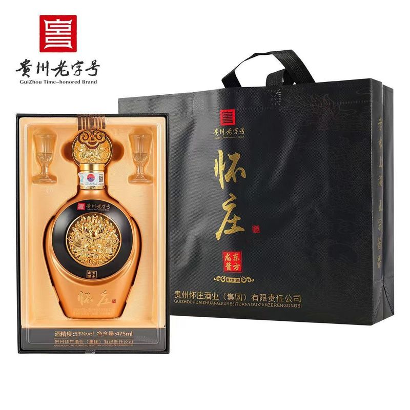 貴州省 [淮荘酒 東方龍ソース] 53度純穀物 475ml*6本 高級ギフト箱 ソース風味酒無料|undefined