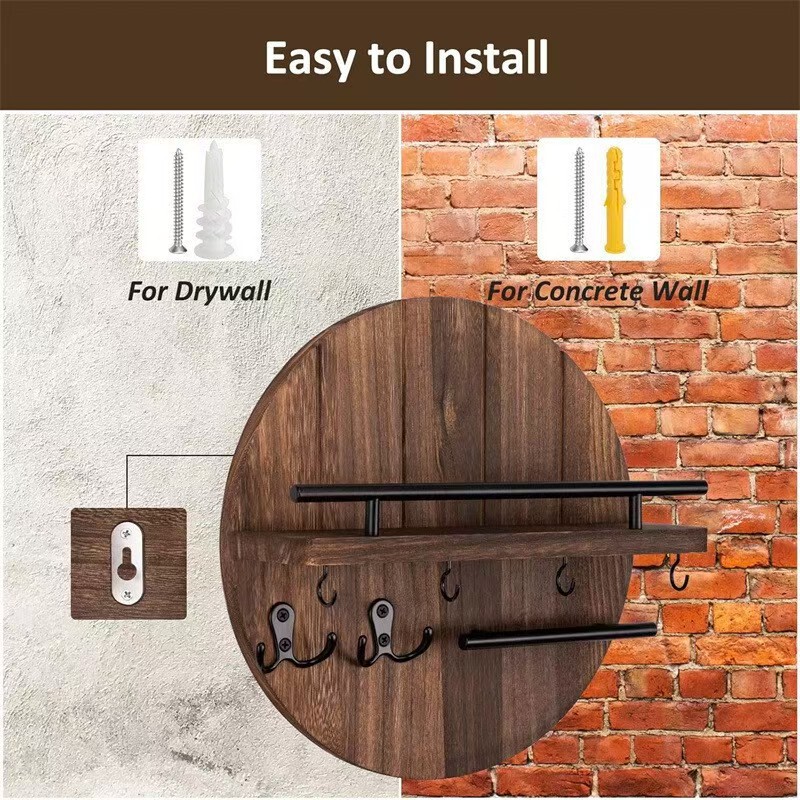 Wall-Mounted Wooden Storage Rack Watch Storage Rack Bedroom Item Storage Rack Entrance Wall Wooden Keychain Wall-Mounted Wooden Storage Rack Watch Storage Rack Bedroom Item Storage Rack Entrance Wall Wooden Keychain