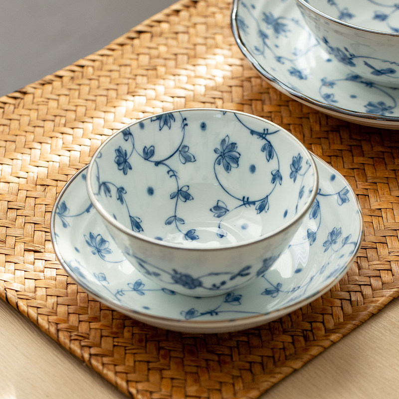 Japanese Imported Mino Ware with Traditional Kiln Tangcao Design Bowls and Plates, Japanese-Style Rice Bowls, Dish Plates, Bone Plates, Deep Bowls, Soup Bowls Japanese Imported Mino Ware with Traditional Kiln Tangcao Design Bowls and Plates, Japanese-Style Rice Bowls, Dish Plates, Bone Plates, Deep Bowls, Soup Bowls