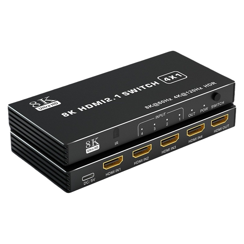 HDMI 3 / 4 / 5 en un interruptor 2.1 versión 8k HD 4K120 computadora host un monitor de televisión