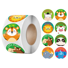 500 sheets per roll of children's toy animal reward decorative self-adhesive sticker labels