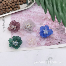 新款手工编珠亚克力水晶串珠胸针配件DIY饰品配件耳饰