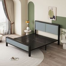 YM欧式铁艺床简约1.8铁床单人床现代双人床出租屋1.5米铁架床1.2