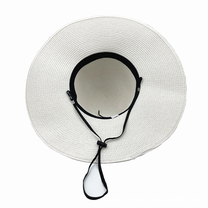 Women's Vacation Solid Color Bowknot Big Eaves Straw Hat display picture 1