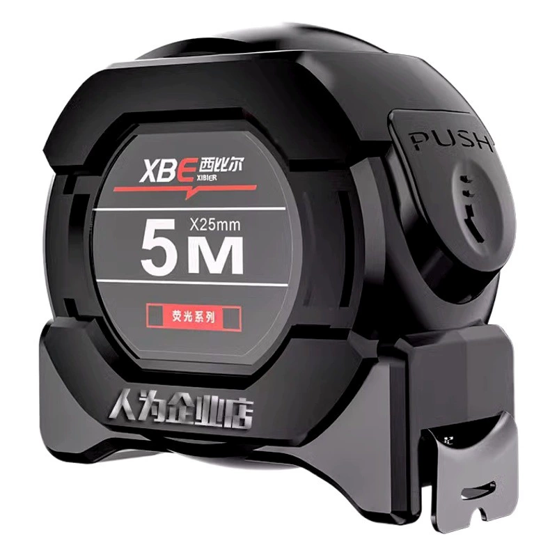 Прямая оптовая продажа с фабрики поколение самоблокирующейся флуоресцентной стальной ленты высокоточный лазерный Код черное золото коробка линейка измерительный инструмент износостойкий