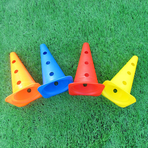 38cm high hole sign bucket football training auxiliary equipment 15-inch road cone obstacle sign bucket