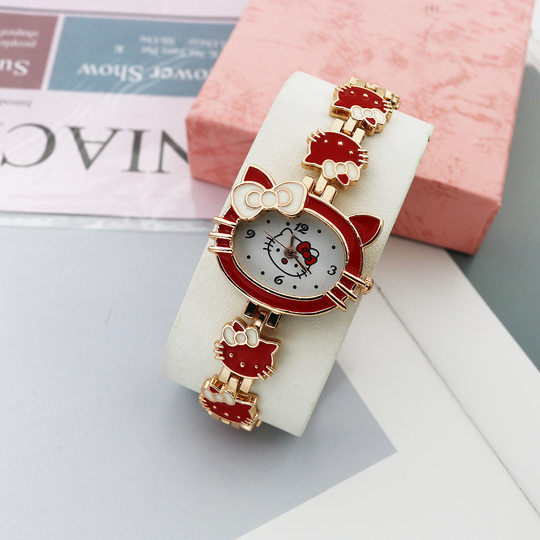 Fashion Kt Cat Cartoon Watch for Girls, Student Watch, Children's Cute Watch Bracelet, Wholesale Manufacturer Hot Sale