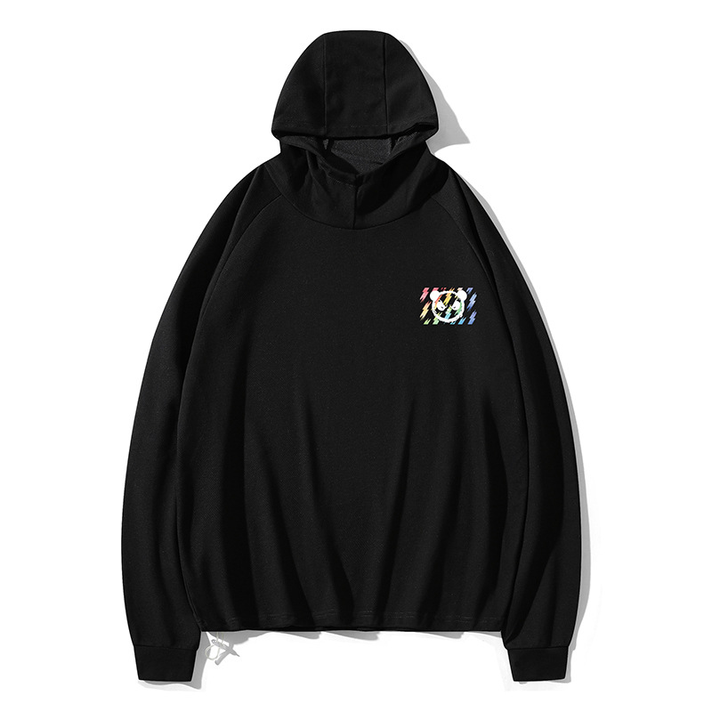 Men's Clothing sports sweatshirt hooded jacket spring and autumn loose versatile pullover top trendy casual high collar jacket_voghion.com