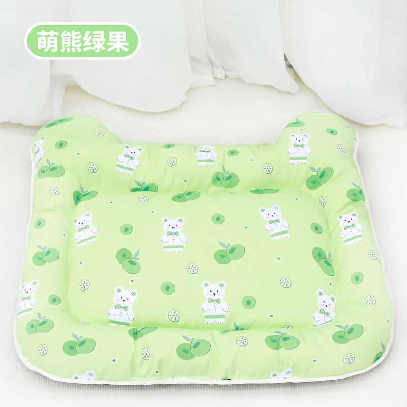 귀여운 곰 녹색 과일 고양이 머리 패드