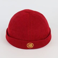 新款男女宝宝抓周唐装儿童帽子新生婴儿周岁套头地主帽满月周岁帽