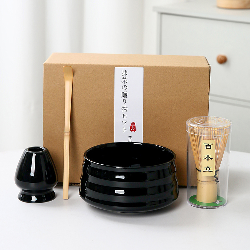 Matcha transfronterizo cepillo de té blanco Benli té leche herramienta de té cepillo de té té set práctica fábrica de embalaje de caja de regalo