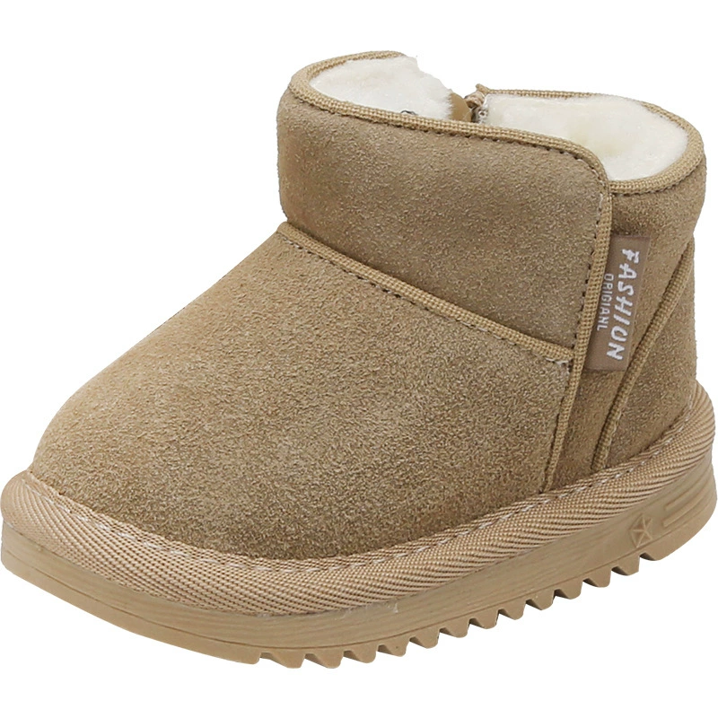 Warm low boots for boys, children's winter keep warm footwear for early age