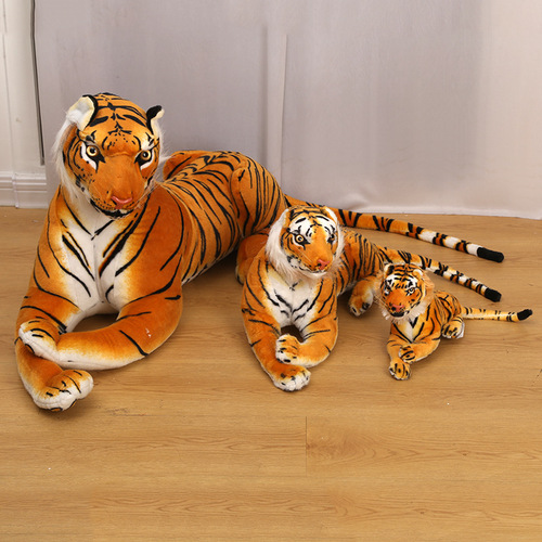 Simulated plush tiger doll plush toy, cute Siberian tiger doll, large white tiger doll pillow, gift to friends