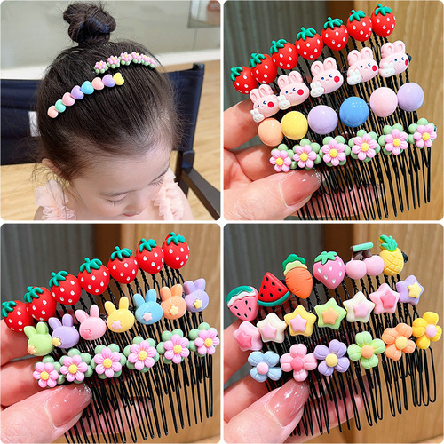 Children's cute broken hair comb girls new summer cartoon broken hair clip broken hair finishing artifact hairpin girl hair accessories