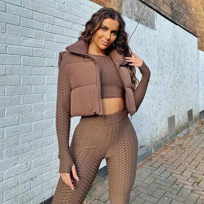 Cross-Border 2023 New Style Vest European and American E-Commerce Amazon Hot-Selling Women's Winter Puffy Jacket