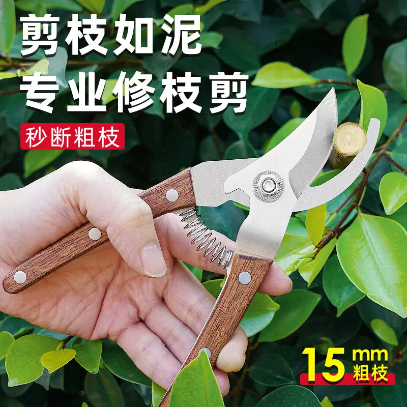 修枝剪全套园艺剪园林弯头花园剪刀摘果剪弹簧手动工具剪刀批发
