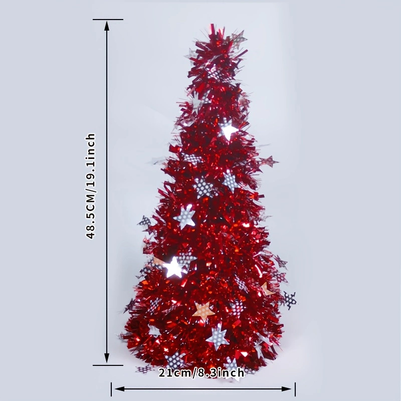 New Christmas Tree Five-Pointed Star Sequin Shopping Mall Christmas Decoration Supplies Holiday Party Window Artificial Christmas Tree
