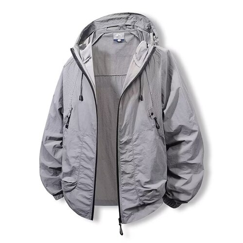 Limited-time unisex hooded sun protection clothing, summer lightweight loose breathable ice silk quick-drying outdoor sports beachwear