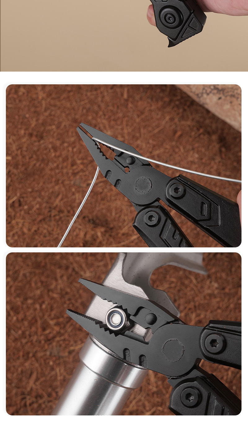 Multifunktionel campinghammer med tang og ildstål_voghion.com