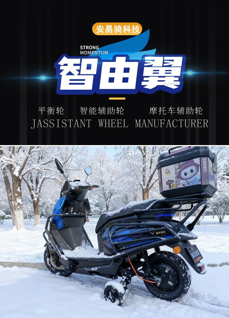 Electric Vehicle Auxiliary Wheels, Anti-Fall Wheels for Electric Bikes, Balance Wheels for Electric Bicycles, Anti-Slip for Adult Beginners Riding